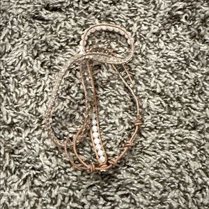 Victoria Emerson Tan and White Bracelet